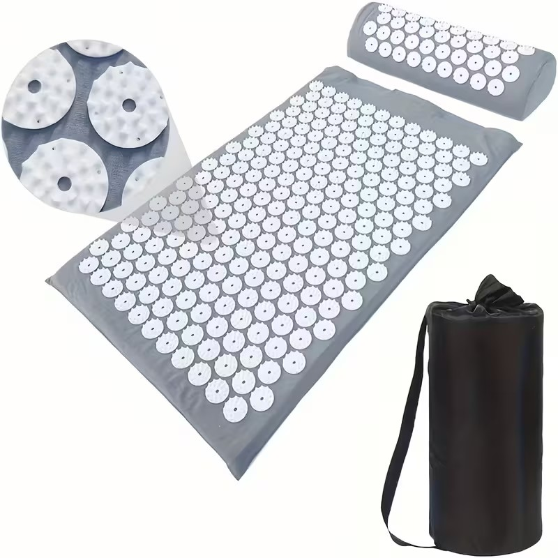Acupressure Mat & Pillow Set with Carry Bag – Stress & Pain Relief