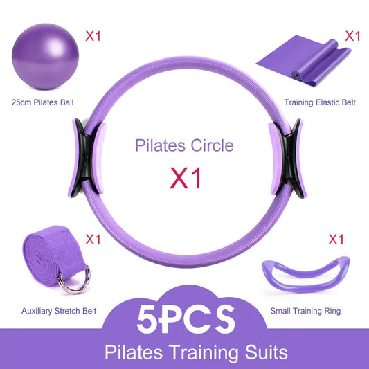 Pilates & Yoga 5-Piece Set – Ball, Ring, Elastic & Stretch Bands