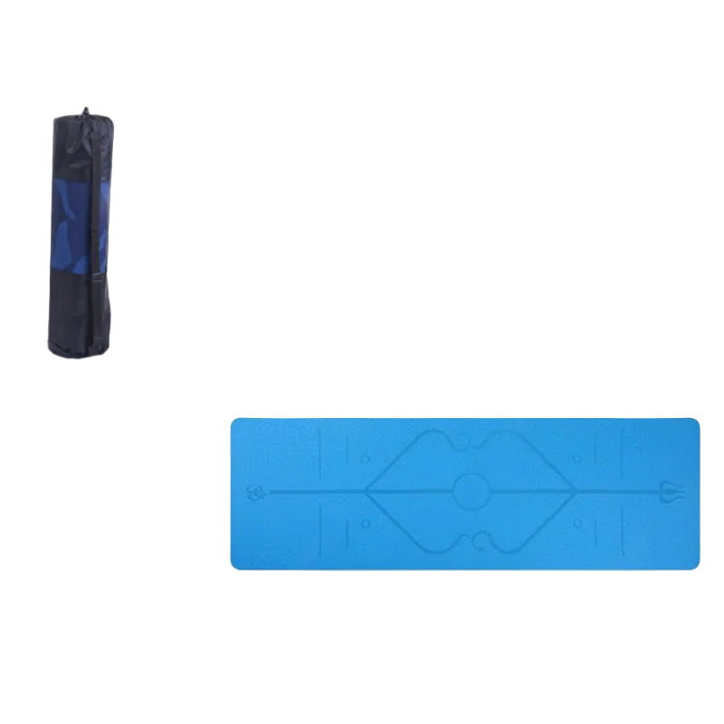 Eco-friendly yoga mat with carry bag
Non-slip yoga mat used on hardwood floor