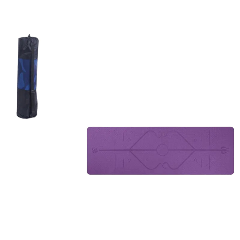 Eco-friendly yoga mat with carry bag
Non-slip yoga mat used on hardwood floor