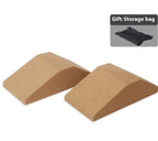 High-density cork wedge pair for yoga and pilates