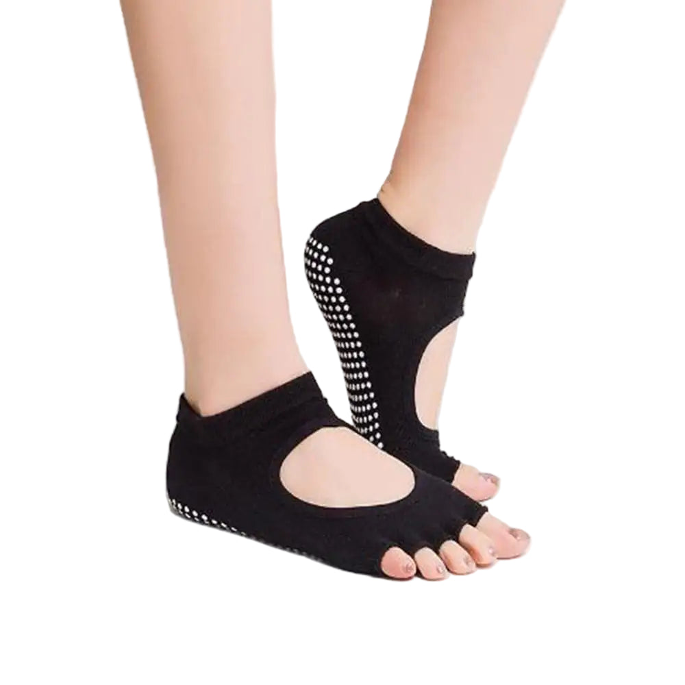 Low Cut Grip Control Five-Finger Yoga Socks – Non-Slip Comfort for Women