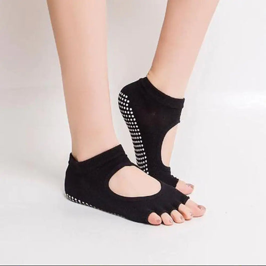 Low Cut Grip Control Five-Finger Yoga Socks – Non-Slip Comfort for Women