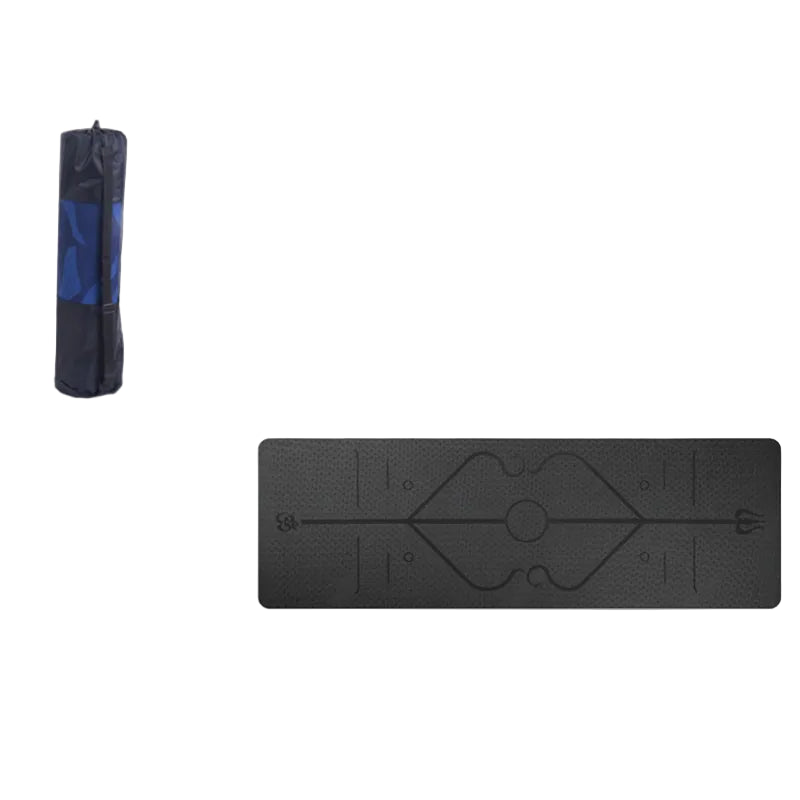 Eco-friendly yoga mat with carry bag
Non-slip yoga mat used on hardwood floor