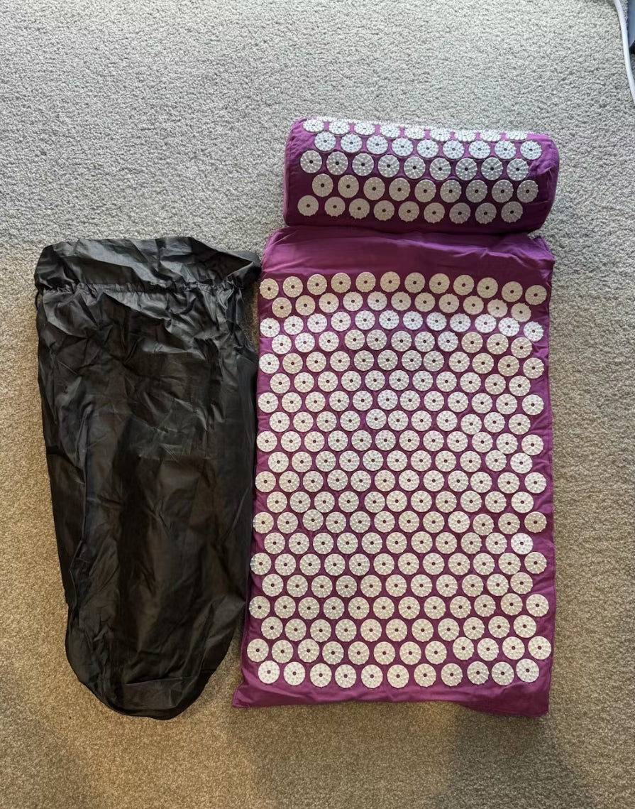 Acupressure Mat & Pillow Set with Carry Bag – Stress & Pain Relief