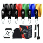 Resistance Bands Set – 11 Piece Latex Stretch Bands for Yoga, Pilates & Strength Training