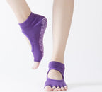 Low Cut Grip Control Five-Finger Yoga Socks – Non-Slip Comfort for Women