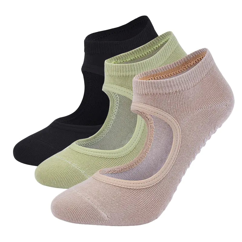Low Cut FlexiGrip Yoga and Dance Socks – Non-Slip Closed-Toe Comfort