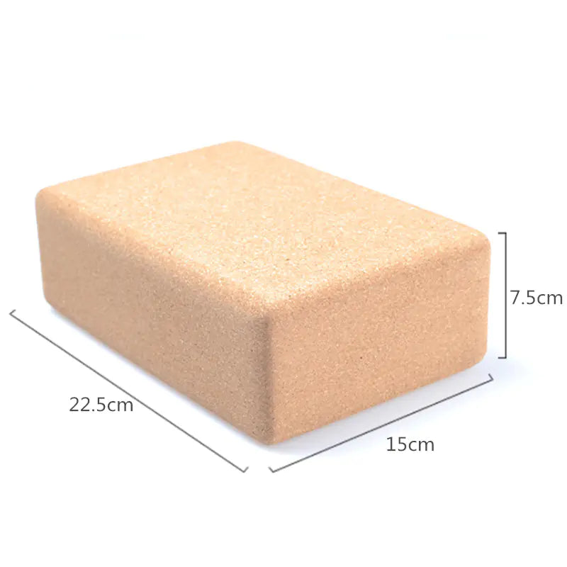 high-density cork yoga block for stability
