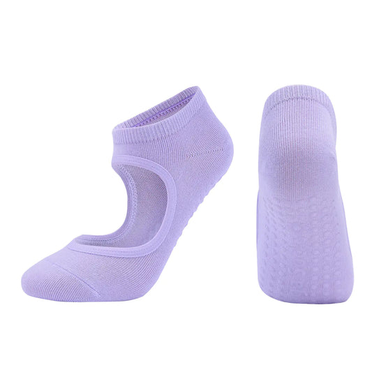 Low Cut FlexiGrip Yoga and Dance Socks – Non-Slip Closed-Toe Comfort