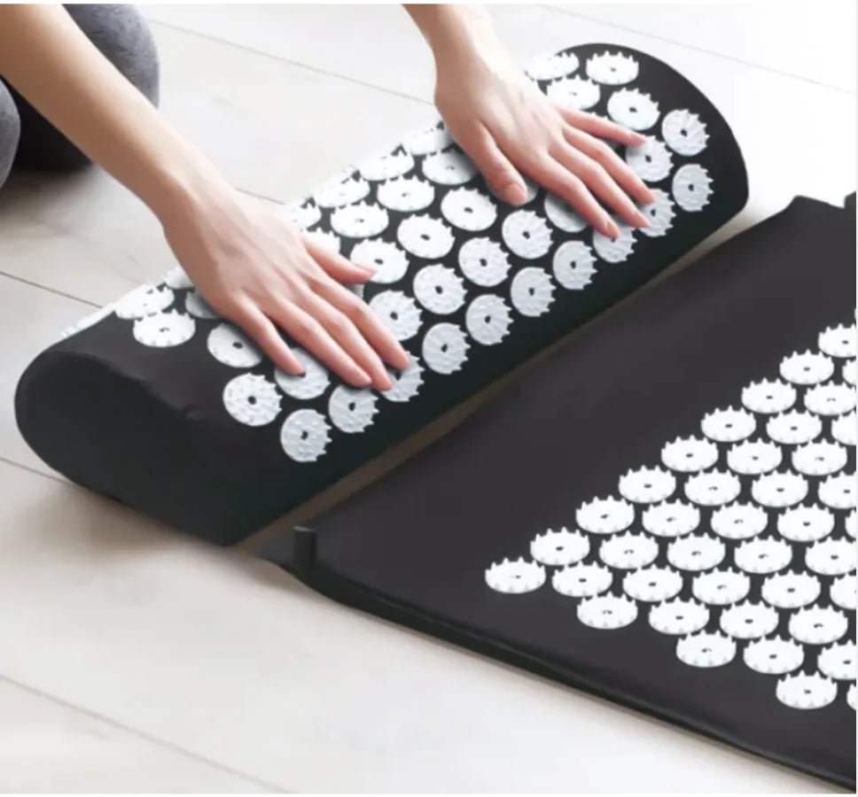 Acupressure Mat & Pillow Set with Carry Bag – Stress & Pain Relief